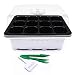 KORAM 10 Sets Seed Starter Tray 120 Cells Seed Tray Plant Germination Kit Garden Seed Starting Tray with Dome and Base Plus Plant Tags Hand Tool Kit
