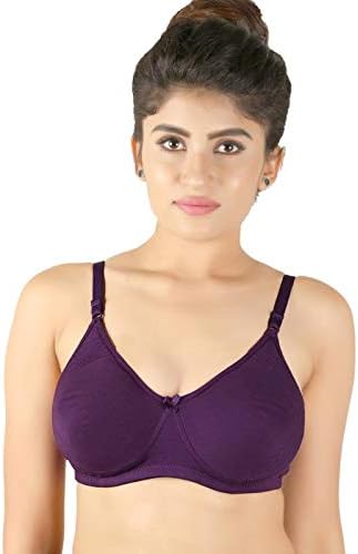 VIP Feelings Full Coverage Bra with Side Stich for Extra Support Light Weight Breathable Moulded Cup for Seamless Effect, Essential Bra
