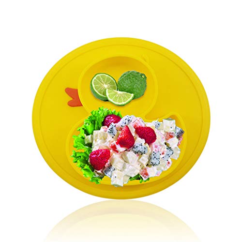 Hli-SHJHsmu Baby Food Kids Toddlers for Silicone Feeding Plates and Suction Placemats