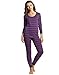Leveret Women's Pajamas Fitted Striped 2 Piece Pjs Set 100% Cotton Sleep Pants Sleepwear (XSmall-XLarge) Plus Sizes