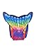 Fin Fun Mermaid Tail Only, Reinforced Tips, NO Monofin, Amazon Rainforest, Adult M