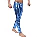 YiZYiF Fashion Men's Faux Leather PVC Trousers Night Club Dance Slim Long Pants Blue Large