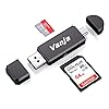 Vanja Lecteur Cartes SD Micro USB et USB 2.0 Adaptateur Carte SD Lecteur de Carte SD/Micro SD Mémoire avec Standard USB…