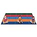 Carpets for Kids KID$Value Plus 72.91 Color Blocks Value Seating Classroom Rug 6ft x 9ft Rectangle Blue
