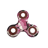 Balai Fidget Spinner Finger Tri-Spinner Camouflage, Stress Reducer Relieve Anxiety and Boredom (Camo Pink)