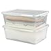 Anbers 16 Quart Clear Latching Storage Containers with Lid, Plastic Storage Box, 2 Packs