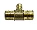 VIVO 3/4 inch 1/2 inch 3/4 inch Tees T TEE (Pack of 8) Brass Crimp Fitting/Fittings (PEX-T-323)