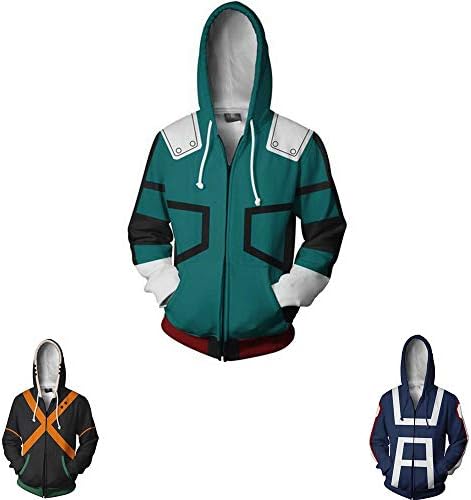 Hoodie boku no hero academia my hero academia lzuku midoriya hoodies cosplay costume training jacket unisex