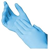 Skintx 50015-L-BX Nitrile Medical Grade Examination Glove, 5 mil - 5.5 mil, Powder-Free, Textured, Latex-Free, Chemotherapy Tested, Non Sterile, Large, Blue, Pack of 100
