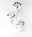 12'' Clear Balloons Prefilled with 2.5cm Silver Confetti for Wedding Birthday Grad Party Chirstmas Decorations (Pack of 15)