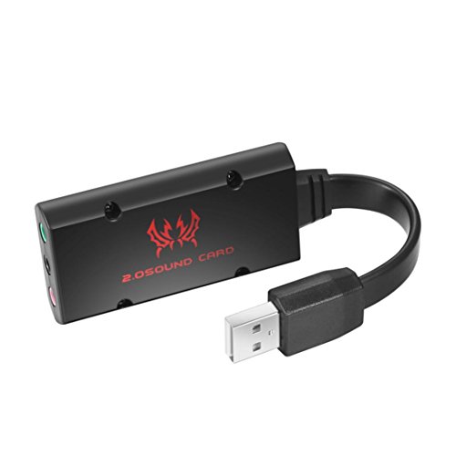 Iuhan USB 2.0 3D Virtual 7.1 Channel Sound Card Adapter Audio Cable For PC Windows