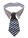 EOM Selected Adjustable Dog Bow Tie Puppy Pet Costume Collar Stripe Bow Tie Dogs Cats Puppy Tie Neck Tie - Perfect for Wedding Tie Party Accessories (Bow Tie Collar - Blue/Khaki)