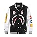 Big Mouth Shark Ape Bape Camo Mens Women Hoodies Sweatershirt Casual Zip Up Hip-Hop Funny Tops H-1black L