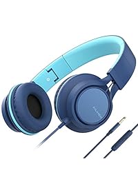 Auriculares Ailihen C8 ligeros y plegables con micrófono para iPhone, iPad, iPod, smartphones Android, PC, ordenador portátil, Mac, Mp3, Mp4, tableta, auriculares para música o juegos.