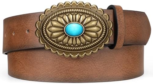 Lucky Brand Women\'s Size Large Genuine Leather Blue Suede‎ Western Belt NWT SUEDE WESTERN BELT | Lucky Brand main image 4