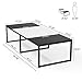 Tribesigns Rectangular 8FT Conference Table with Black Metal Base 94.48L x 47.24W x 29.92H Inches, Black and White