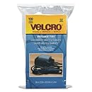 VELCRO Brand One Wrap Thin Ties, Black, 8 x 1/2-Inch, 100 Count (91140)