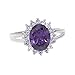 Lavencious Oval Round Shaped CZ Rings Wedding Party Statement Engagement Inspired Cocktails For Woman Size 5-10
