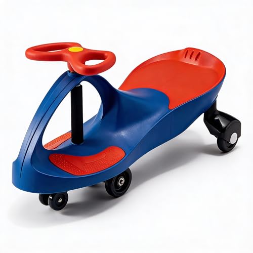 Carrinho de Rolimã Infantil Gira Gira sem Pedal URBANIUS, Volante 360° e Estrutura Reforçada – Certificado pelo INMETRO, 3+ Anos (Azul e Laranja)