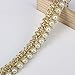 5yards Beaded Pearl White Gold Trimming Lace Ribbon Trim Scrapbooking Applique Embellishment Sewing Renda for Wedding Dress /t1224