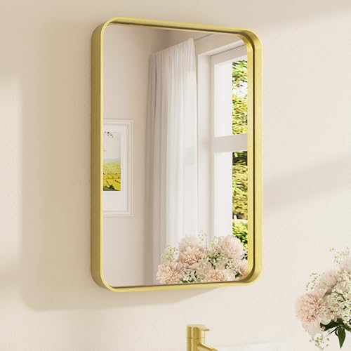 TETOTE 16 X Brushed Gold Frame Mirror