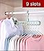 Clothes Hangers Space Saving 4 Packs Hanger Organizer Magic Space Saver Hangers Sturdy Plastic Cascading Hangers Smart Closet Organization for Home, College Dorm Room