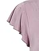 Bebonnie Flutter Sleeve Tops for Women, Ruffle Short Sleeve V Neck Curved Hemline Pleated Swing Tunic Shirts Dark Pink M