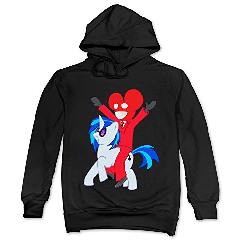 YXM Men's Hoodie-Geek Deadmau5 My Little Pony Black Size L