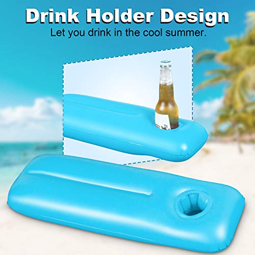 Inflatable Pool Floats Adult, Pool Floats Adult Size Lounger with Cup Holder, Floaties for The
