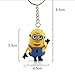 Cute Cartoon Despicable Me 3d Eye Small Minions Anime Doll Rubber Action Figure Classic Kid Toys Key Chains