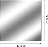 Fantasyon 10 Pack Self Adhesive Mirror Tiles 6x6 inch PET 2mm Thick view 7