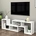 DEVAISE Versatile TV Stand, Entertainment Center Console, Bookshelf for Living Rooms, White