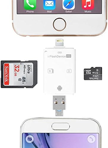rice power MemoryCard Reader Lightning iFlash Drive USB SDHC Micro SD OTG Card Adapter for iPhone 6S 6S plus 6 6 plus iPad Samsung Huawei PC Tablet