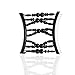 HairZing Tribal Essential Plastic, Perfect for Easy Ponytails, UpDos and Twists, Black, Large