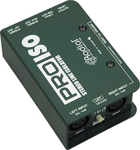 Radial Engineering PRO ISO Stereo Line Isolator +4dB to -10dB with Radial Transformer (Certified Refurbished)