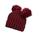 NEW WOMEN'S TRENDY WINTER WARM CABLE KNIT DOUBLE POM POM FASHION BEANIES BN2382