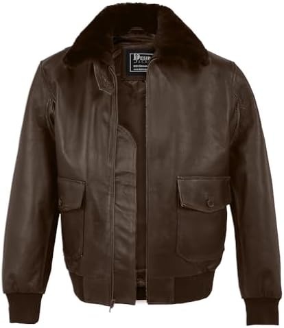 U.S.ARMYブラウンレザー G-1 Mens G-1 Fur Collar US Navy Flight Distressed Brown Aviator