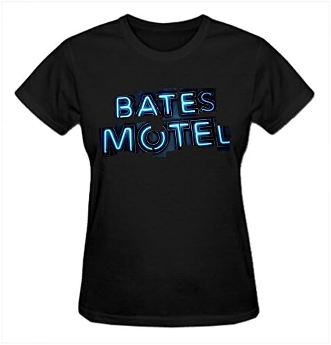 DIYCloTH Women's Bates Motel Short Round T-shirt Black XXL