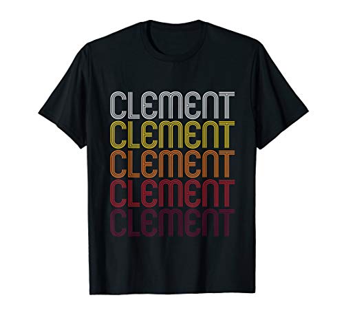 Clement Retro Wordmark Pattern - Vintage Style T-shirt