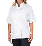Womens White Classic Short Sleeve Chef Coat