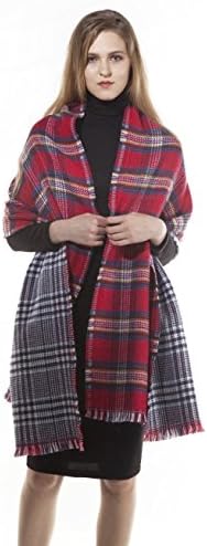 Winter Scarf Soft Lattice Scarf Women's Fashion Long Shawl Large Blanket KAISIN