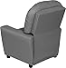 Relaxzen USB Charging Contemporary Kids Recliner with Cupholder, Gray