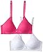 Trimfit Big Girls' Lightly Lined Wirefree Cotton Bra (Pack of 2), Pink/White, 34A