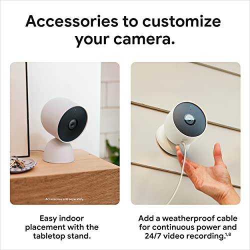 GOOGLE NEST CAM OUTDOOR OR INDOOR, BATTERY – 2ND GENERATION – 1 PACK
