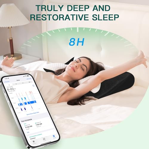 FEYIDEO Cervical Pillow, 2 in 1 Ergonomic Memory Foam Pillow Pillows for Neck Side Sleeper, Back and Mouth Down, 60 x 40 x 12/14 cm (Black)