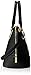 Anne Klein Shimmer Down Dome Satchel Bag, Black, One Size