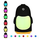 Accmor Penguin 150ml Cool Mist Humidifier, Mini Portable Virtually Silent Misting with Night Light and Automatic Shut-off Function for Home Office Bedroom, Baby Night Light, Yellow