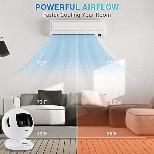 OYLUS Air Circulator Fan Quiet Portable Bladeless Fan with Horizontal
