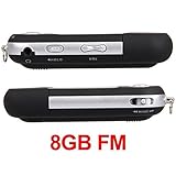 Ecloud ShopUS Black 8GB 8G USB Flash Drive LCD Mini MP3 Player w/ FM Radio