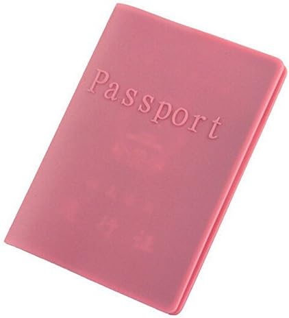 BUYEONLINE Pu Leather Uk Travel Passport Cover Holder Protector Ticket Card Case One Size,Pink